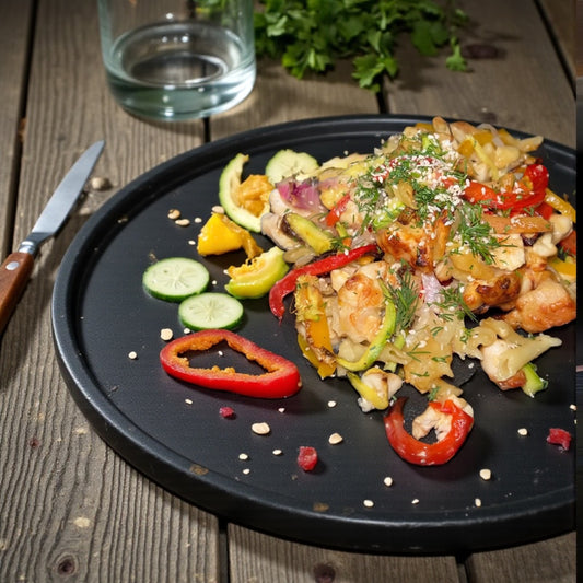 Airfryer-Hähnchen-Gemüse-Makkaroni