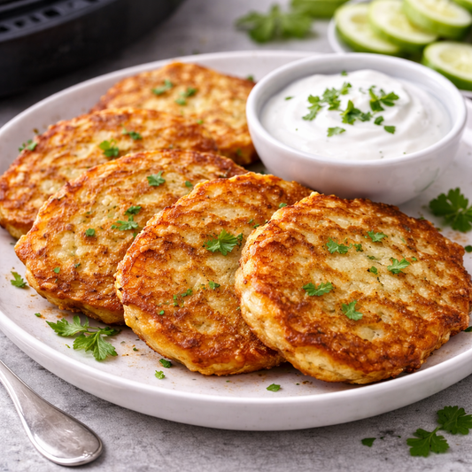 Kartoffelpuffer mit griechischem Joghurt