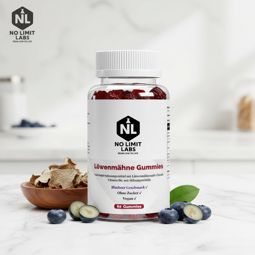 Löwenmähne + Vitamin B6 Gummies - 60 Stk.