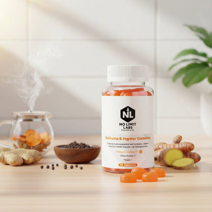Kurkuma + Ingwer + Schwarzer Pfeffer Gummies - 60 Stk.
