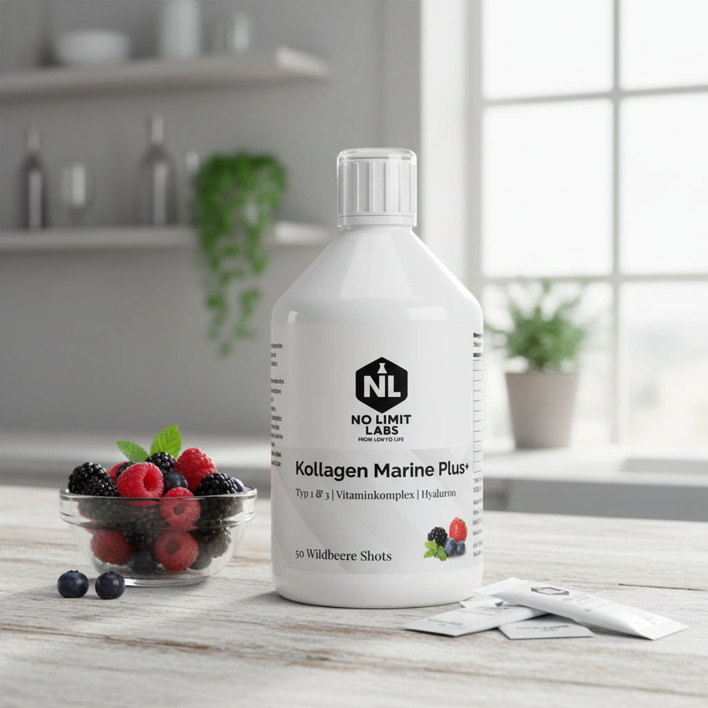 Kollagen Marine Plus (1500 DA) + - 50 Shots - Wildbeere - 500ml